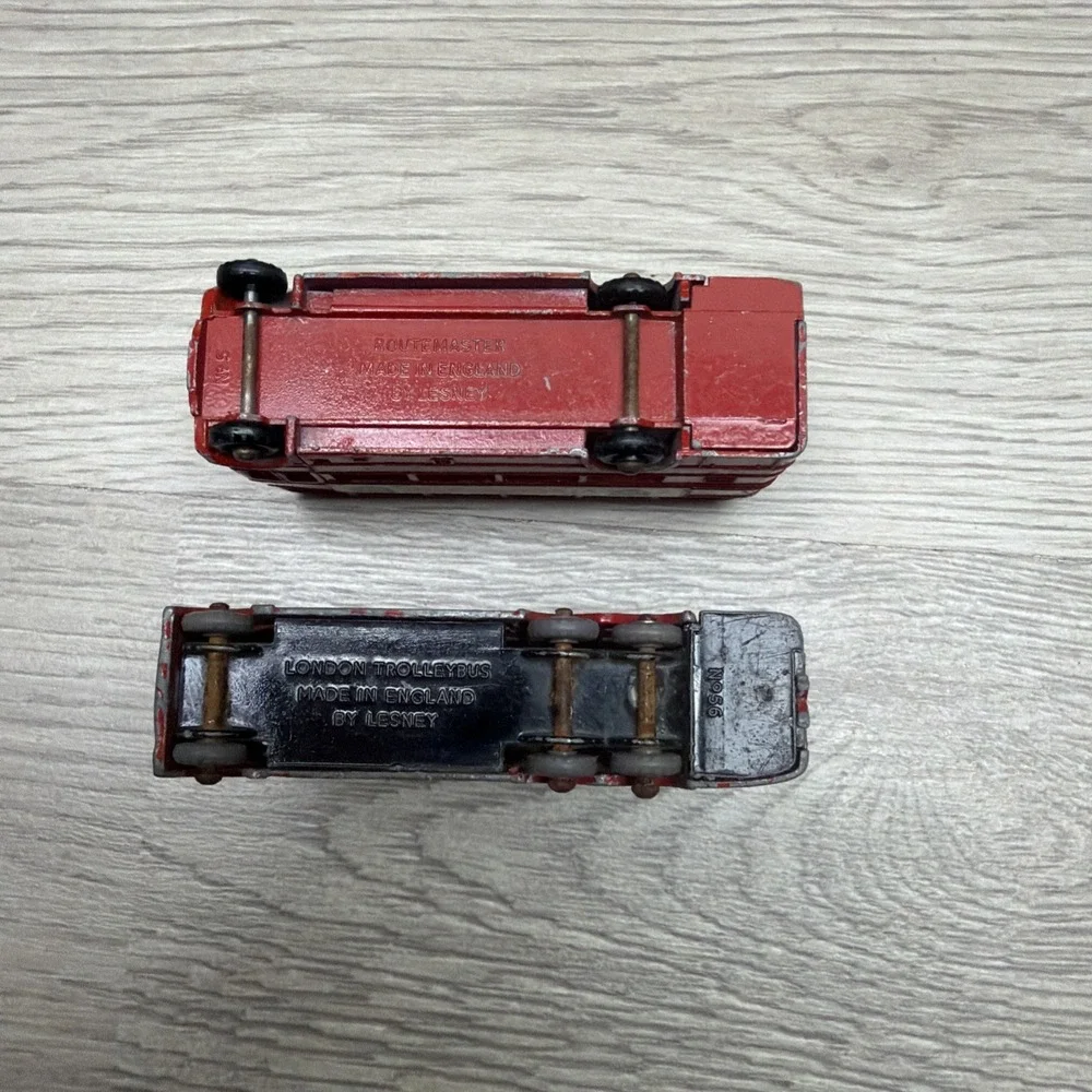VTG Matchbox Lesney No.5  Red Routemaster London Bus BP Visco-Static #56 Trolly